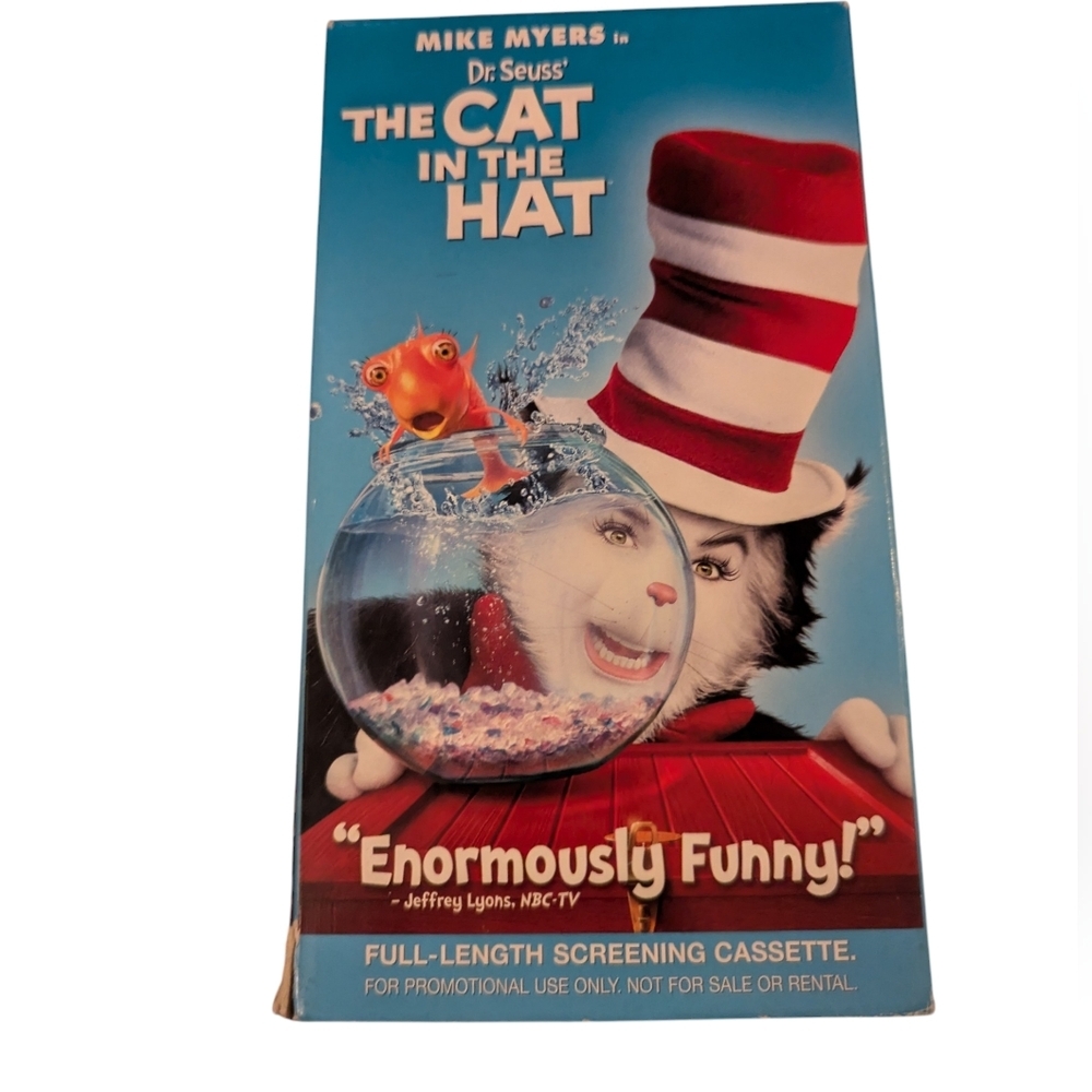 Dr Seuss' The Cat in the Hat Demo Promo Screener VHS Tape TESTED